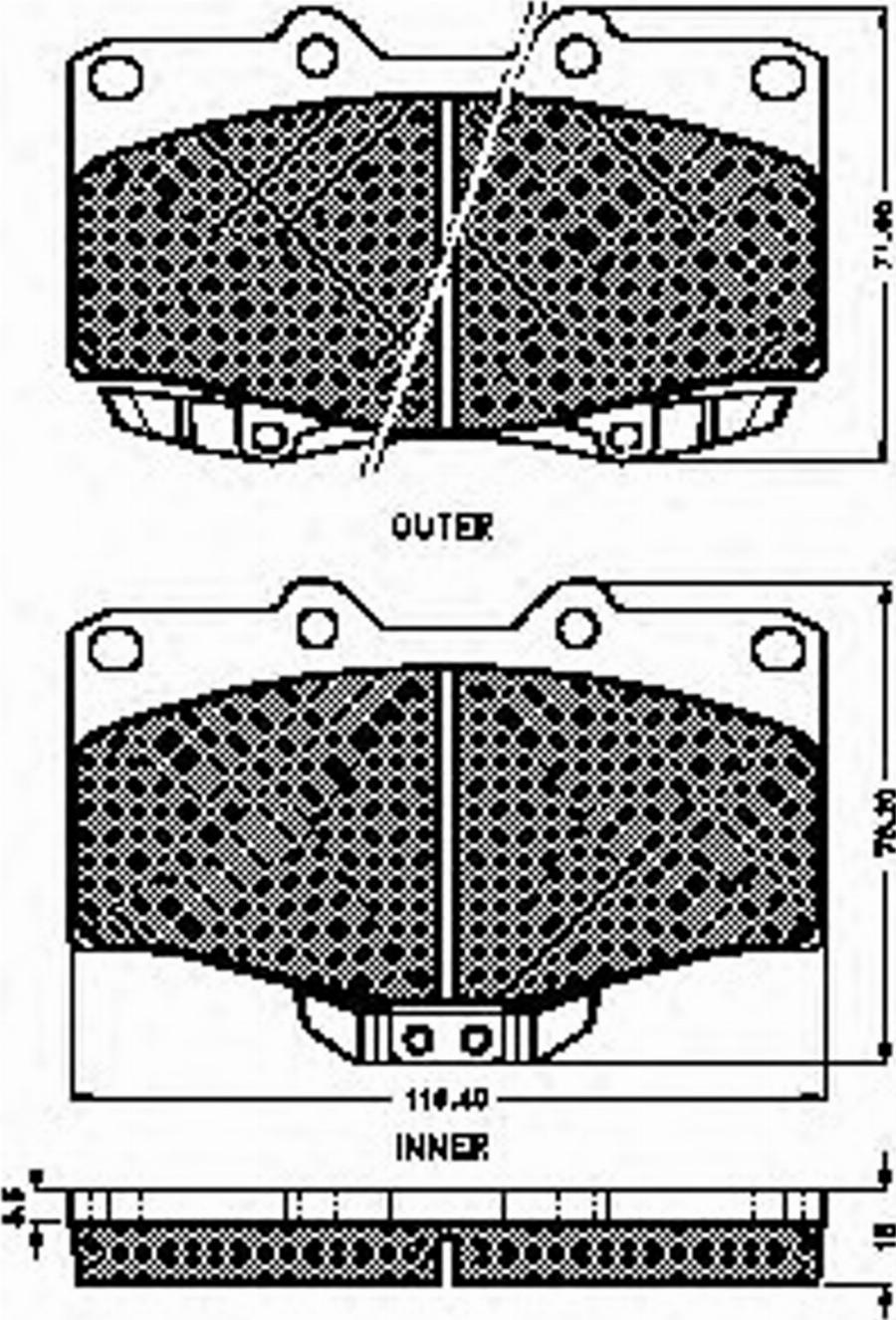 Spidan 32196 - Brake Pad Set, disc brake autospares.lv