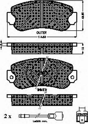 Spidan 32144 - Brake Pad Set, disc brake autospares.lv