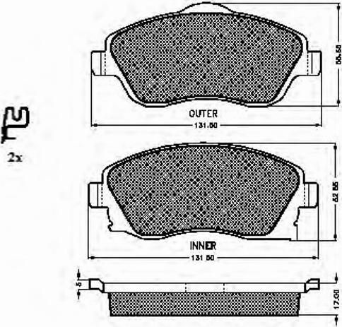 Spidan 32840 - Brake Pad Set, disc brake autospares.lv