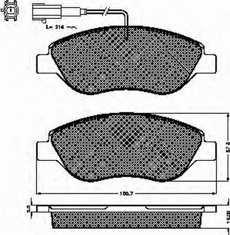 Spidan 32842 - Brake Pad Set, disc brake autospares.lv