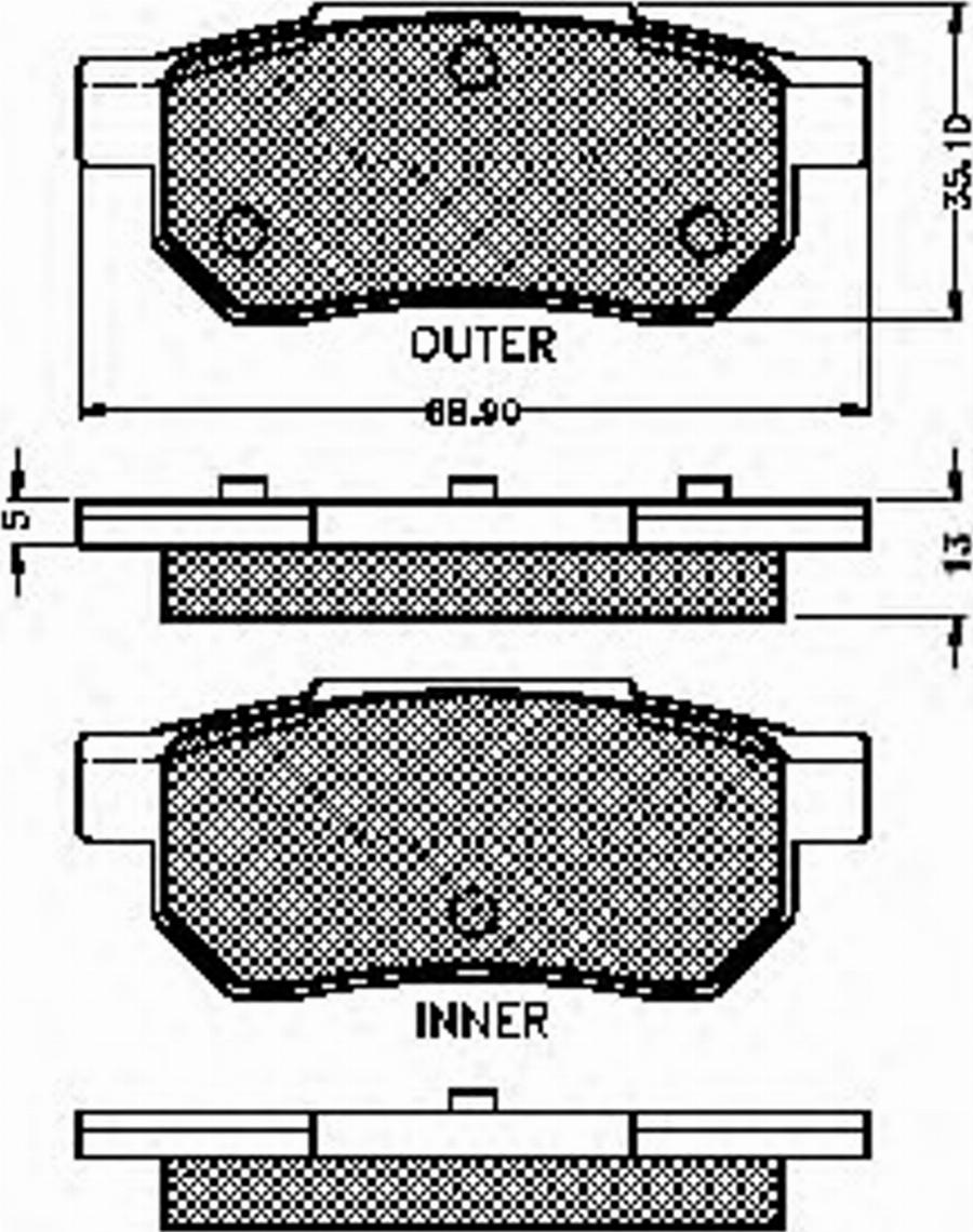 Spidan 32869 - Brake Pad Set, disc brake autospares.lv