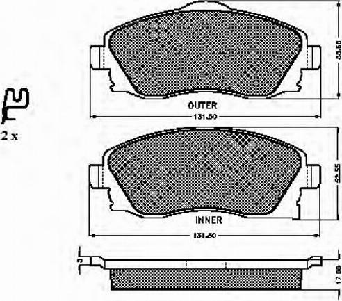 Spidan 32810 - Brake Pad Set, disc brake autospares.lv