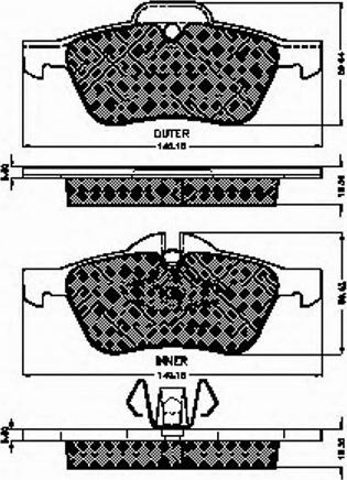 Spidan 32834 - Brake Pad Set, disc brake autospares.lv