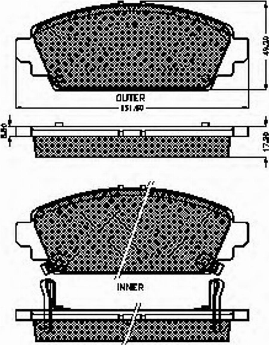 Spidan 32825 - Brake Pad Set, disc brake autospares.lv