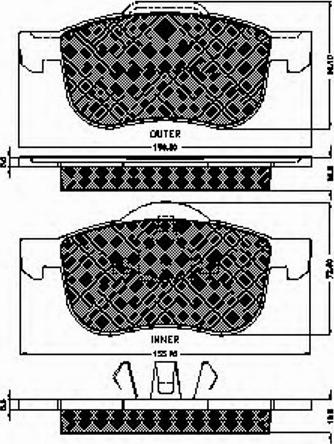 Spidan 32347 - Brake Pad Set, disc brake autospares.lv