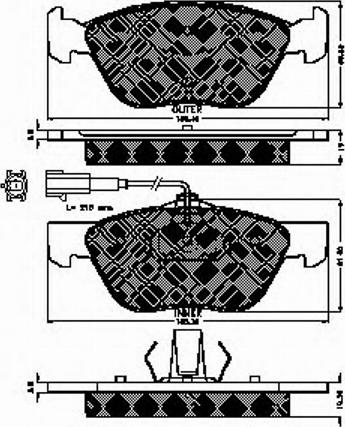 Spidan 32356 - Brake Pad Set, disc brake autospares.lv