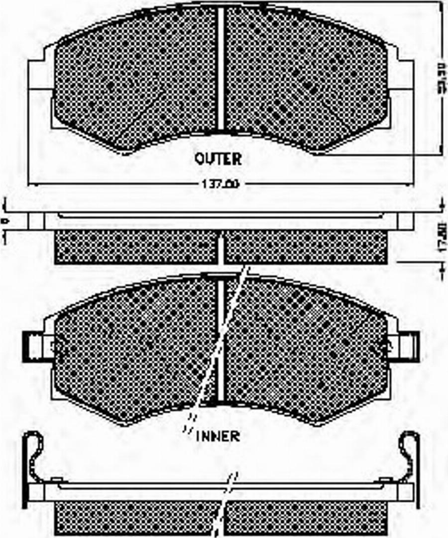 Spidan 32366 - Brake Pad Set, disc brake autospares.lv