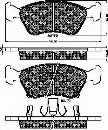 Spidan 32319 - Brake Pad Set, disc brake autospares.lv