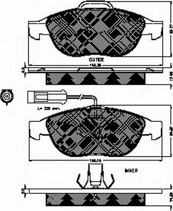 Spidan 32312 - Brake Pad Set, disc brake autospares.lv