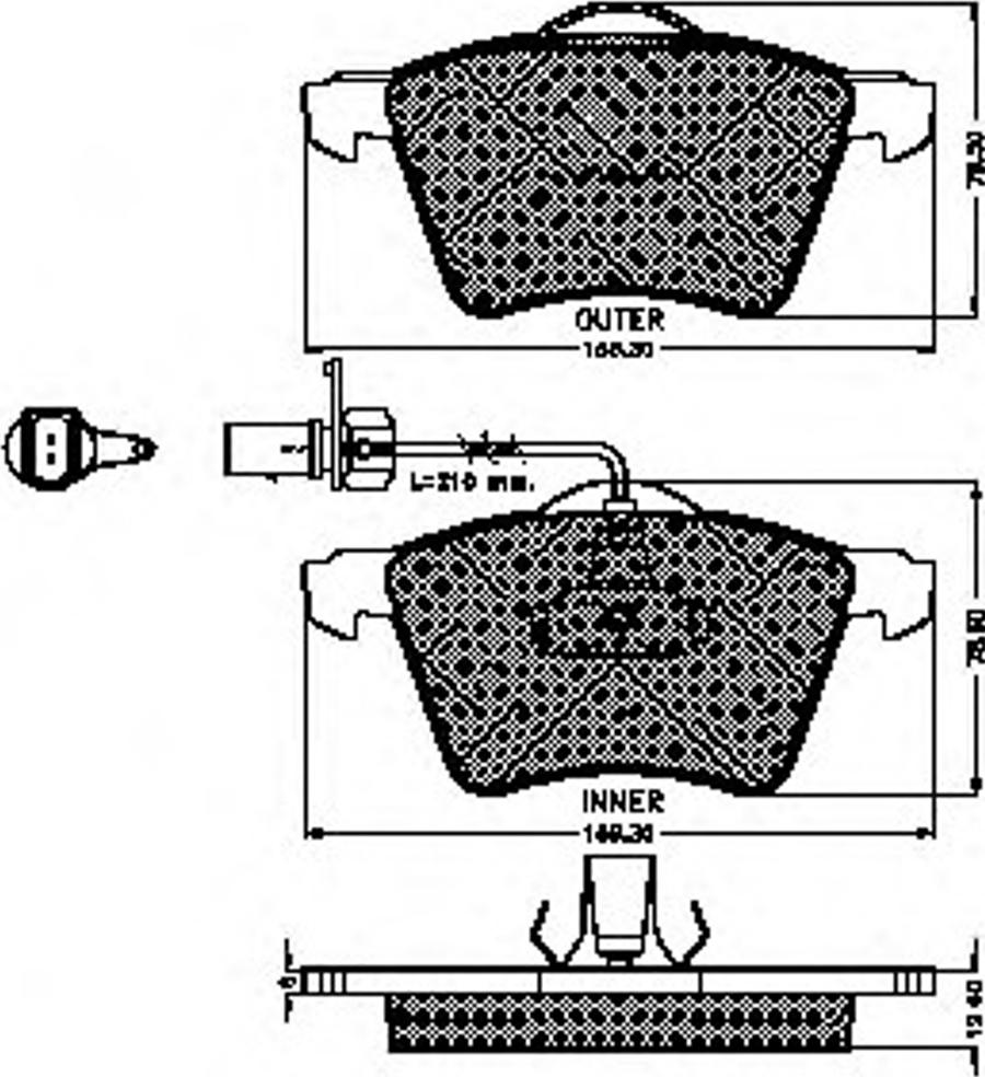 Spidan 32244 - Brake Pad Set, disc brake autospares.lv