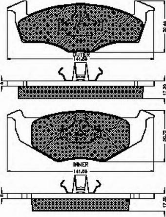 Spidan 32250 - Brake Pad Set, disc brake autospares.lv