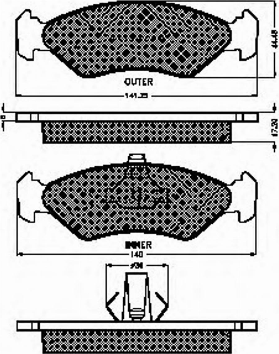 Spidan 32204 - Brake Pad Set, disc brake autospares.lv