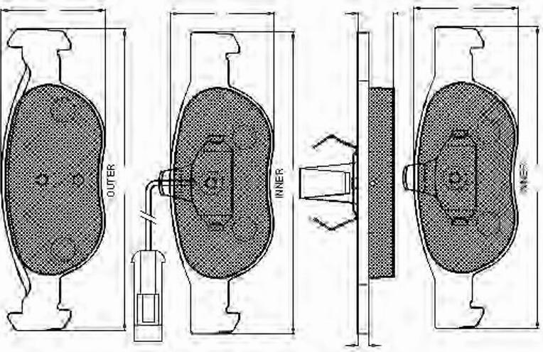 Spidan 32208 - Brake Pad Set, disc brake autospares.lv