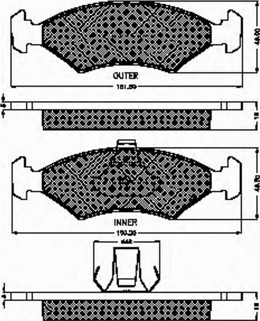 Spidan 32207 - Brake Pad Set, disc brake autospares.lv