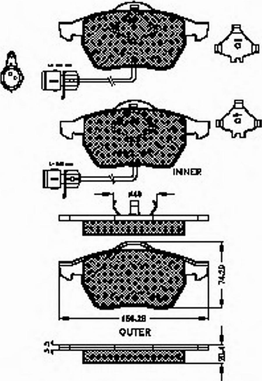 Spidan 32286 - Brake Pad Set, disc brake autospares.lv