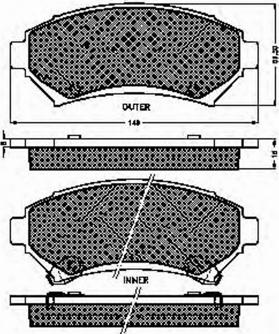 Spidan 32273 - Brake Pad Set, disc brake autospares.lv