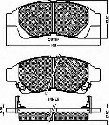 Spidan 32750 - Brake Pad Set, disc brake autospares.lv