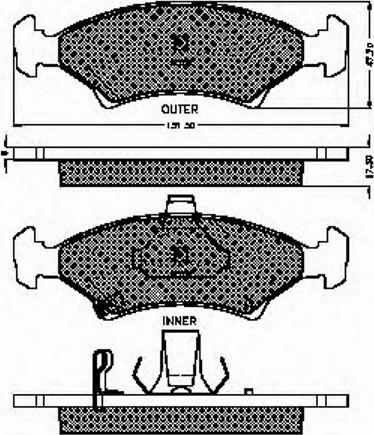 Spidan 32709 - Brake Pad Set, disc brake autospares.lv