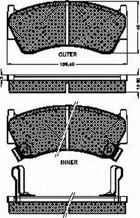 Spidan 32717 - Brake Pad Set, disc brake autospares.lv