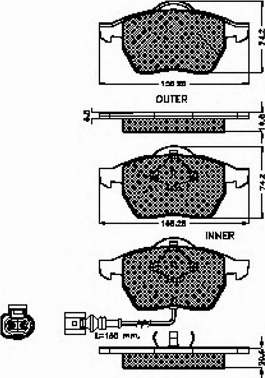 Spidan 32737 - Brake Pad Set, disc brake autospares.lv