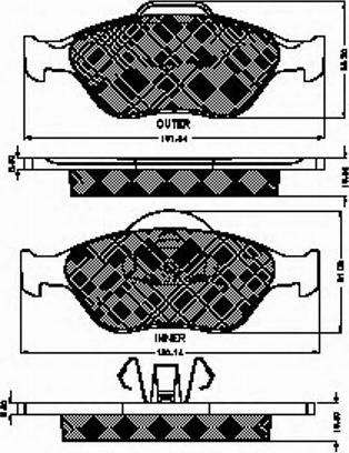 Spidan 32721 - Brake Pad Set, disc brake autospares.lv