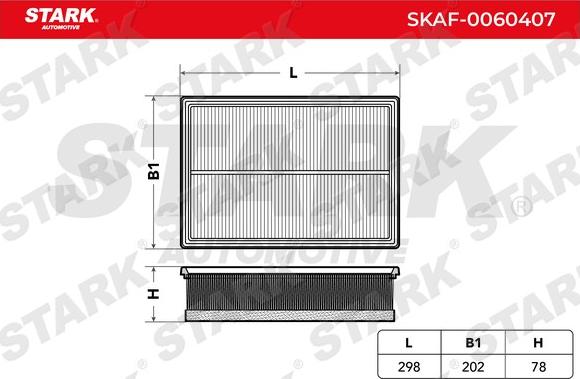 Stark SKAF-0060407 - Air Filter, engine autospares.lv
