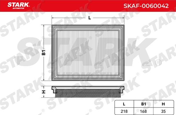 Stark SKAF-0060042 - Air Filter, engine autospares.lv