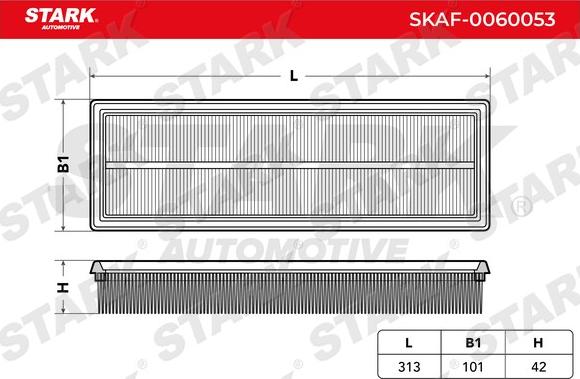 Stark SKAF-0060053 - Air Filter, engine autospares.lv