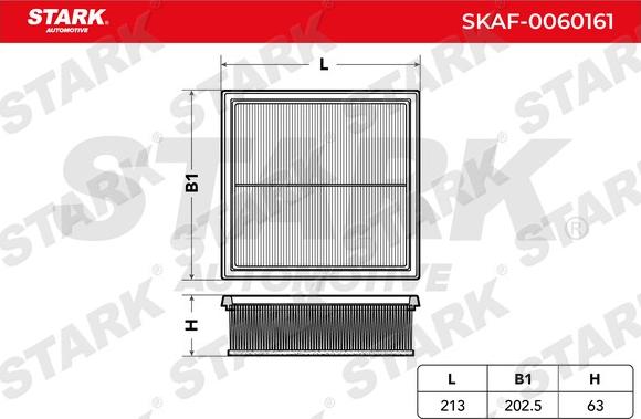 Stark SKAF-0060161 - Air Filter, engine autospares.lv