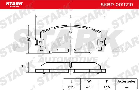 Stark SKBP-0011210 - Brake Pad Set, disc brake autospares.lv