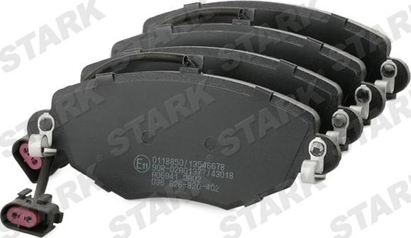 Stark SKBP-0011760 - Brake Pad Set, disc brake autospares.lv