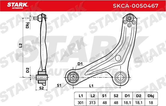 Stark SKCA-0050467 - Track Control Arm autospares.lv