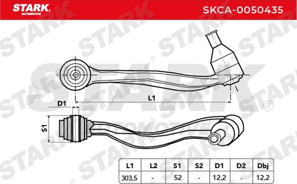 Stark SKCA-0050435 - Track Control Arm autospares.lv