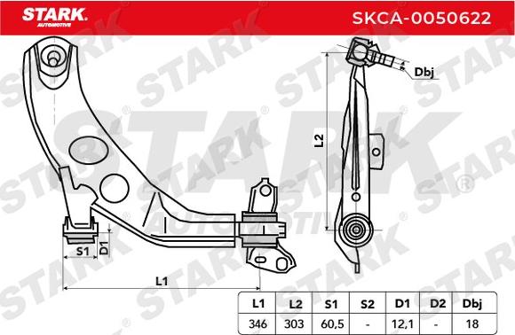 Stark SKCA-0050622 - Track Control Arm autospares.lv