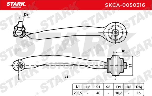 Stark SKCA-0050316 - Track Control Arm autospares.lv