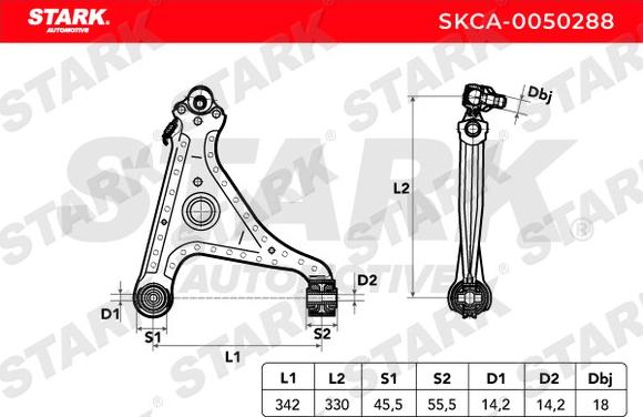 Stark SKCA-0050288 - Track Control Arm autospares.lv