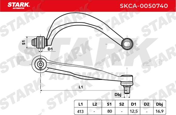 Stark SKCA-0050740 - Track Control Arm autospares.lv