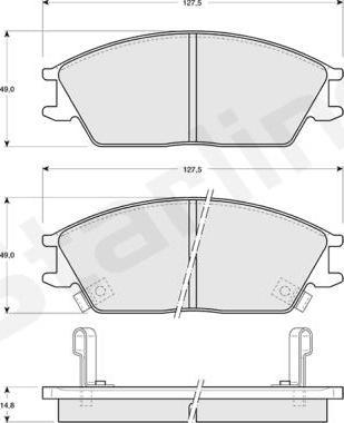 Starline BD S047 - Brake Pad Set, disc brake autospares.lv