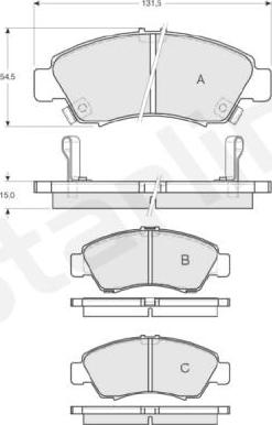 Starline BD S151 - Brake Pad Set, disc brake autospares.lv