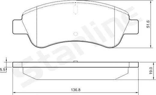 Starline BD S842P - Brake Pad Set, disc brake autospares.lv