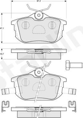 Starline BD S830P - Brake Pad Set, disc brake autospares.lv