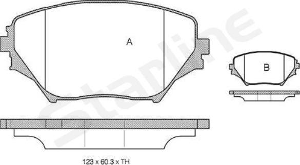 Starline BD S832P - Brake Pad Set, disc brake autospares.lv