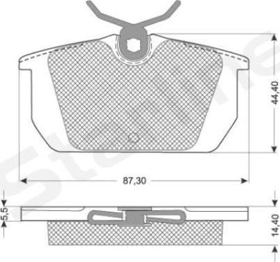 Starline BD S822P - Brake Pad Set, disc brake autospares.lv