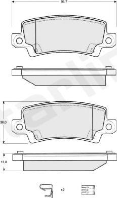 Starline BD S327 - Brake Pad Set, disc brake autospares.lv