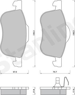 Starline BD S371 - Brake Pad Set, disc brake autospares.lv