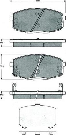 Starline BD S378 - Brake Pad Set, disc brake autospares.lv