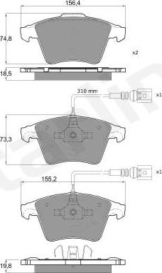 Starline BD S704 - Brake Pad Set, disc brake autospares.lv