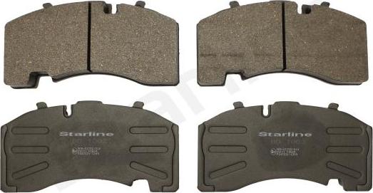 Starline BD T002 - Brake Pad Set, disc brake autospares.lv