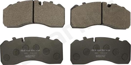 Starline BD T012 - Brake Pad Set, disc brake autospares.lv