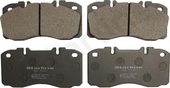 Starline BD T022 - Brake Pad Set, disc brake autospares.lv